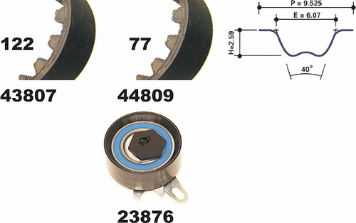 MAPCO 73809 Timing Belt Kit