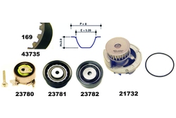 MAPCO 41735/1 Water Pump & Timing Belt Kit