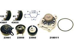MAPCO 41819/1 Water Pump & Timing Belt Kit