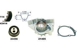 MAPCO 41416 Water Pump & Timing Belt Kit