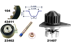 MAPCO 41411 Water Pump & Timing Belt Kit