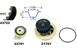 MAPCO 41722 Water Pump & Timing Belt Kit